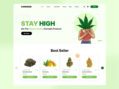 Cannabis adobe xd cannabis design ecommerce figma follow freelancer graphic design hero section icons product design ui ui design uiux userinterface
