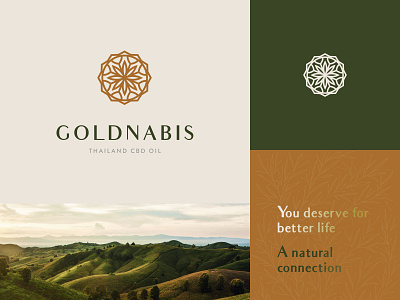 Goldnabis - Second draft branding cannabis cbd cbd oil concept concept design earth logo nature thai thailand