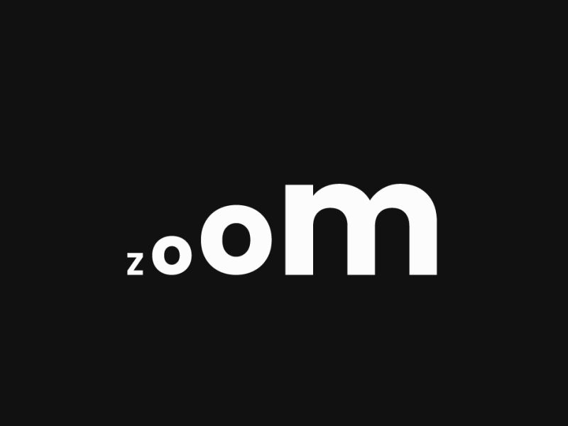 Zoom negative space logo by Isaiah Ihesie | logo designer on Dribbble