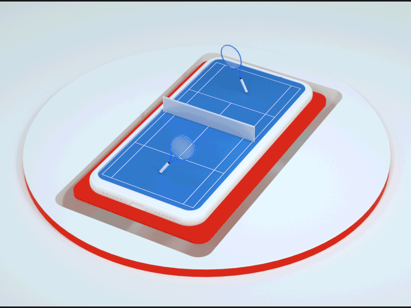 Phone Tennis 3d animation cinema 4d graphic design motion graphics