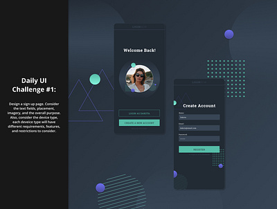 Daily UI Challenge 1: Sign Up Page dailydesignchallenge dailyui design signup ui design vector