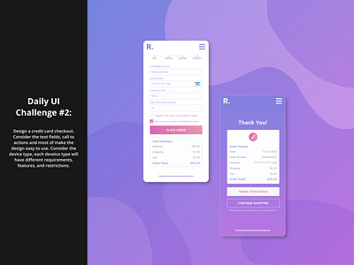 Daily UI Challenge 2: Credit Card Checkout