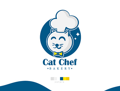 Cat Chef logo concept branding flat icon logo logodesign logos minimal vector