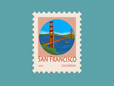 7 - San Francisco, California - Post Stamp