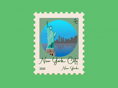 10 - New York City, New York - Post Stamp