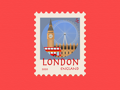 11 - London, England - Post Stamp