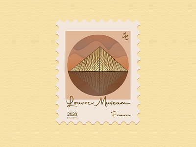 16 - Louvre Museum, France - Post Stamp