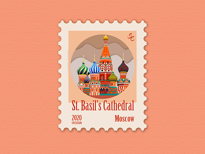 17 - St. Basil's Cathedral, Moscow - Post Stamp