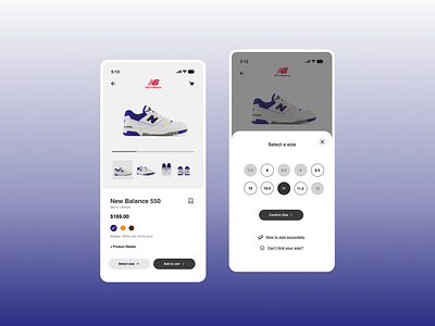 Product Page UI - New Balance Shoes