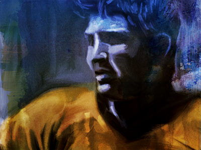 Portrait Man4 football portrait watercolor