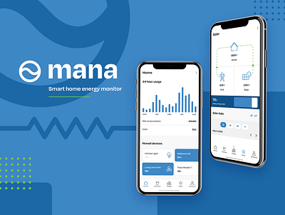 Mana - Smart Home Energy Monitor app electricity energy power renewable energy smart device smart home smarthome solar energy uxui