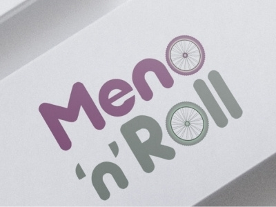 Meno 'n' roll logo brand hollistic health coach logo meno roll