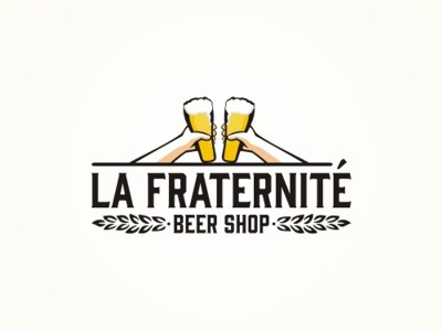 Beer shop logo beer black hand logo yellow