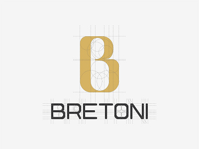Bretoni logo grid brand design golden ratio grid logo logo design