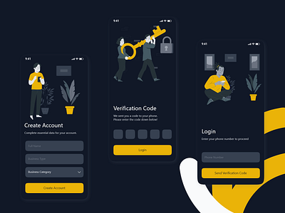 Talabya Delivery login (dark theme) design mobile ui ui design uiux ux uxdesign uxui