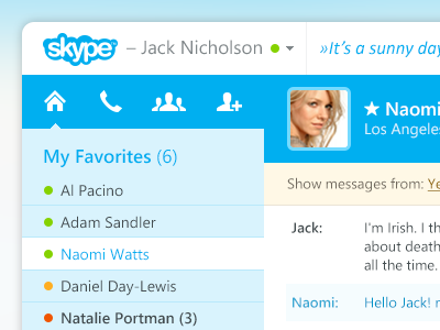 Skype Concept – Chat Window