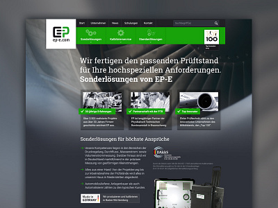 Landing Page for an Engineering Company dark header interface landing page landingpage photography teaser ui webdesign website