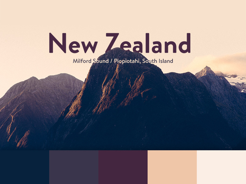 Color Scheme New Zealand by Jan Erik Waider on Dribbble