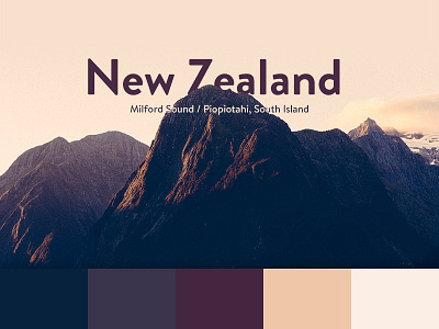 Color Scheme - New Zealand color color scheme colors interface scheme style typography ui vintage webdesign