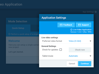 Application Settings – Inspired by Material Design app button design interface material material design modal settings ui window