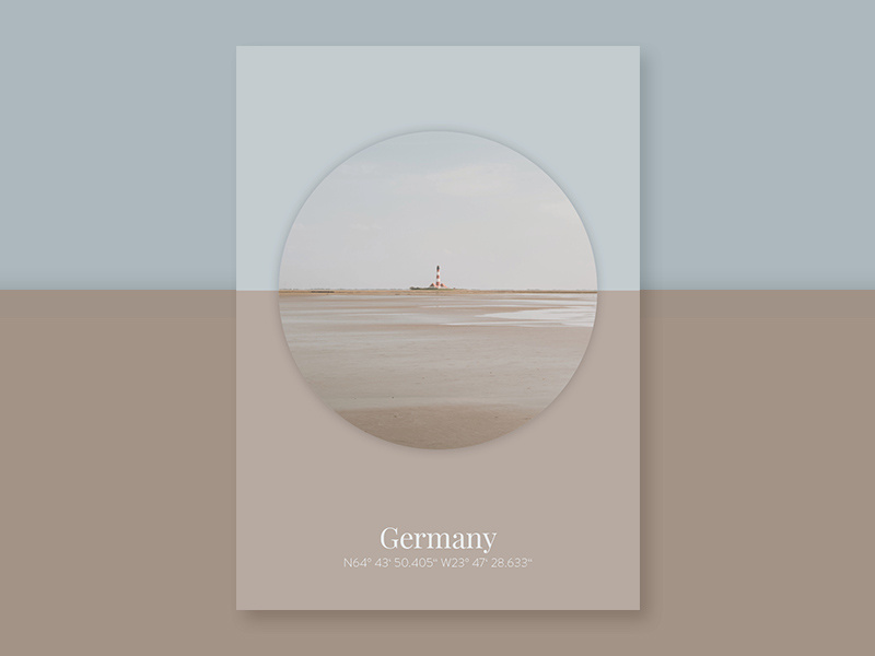 Poster Series: Landscape & Geometry (Germany) poster design photography new zealand color color scheme colors graphic design typography