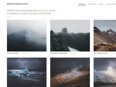 Photography Portfolio / Gallery Grid