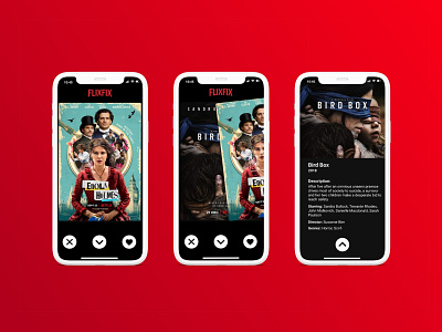 FlixFix app movie netflix tinder ui ux ux design