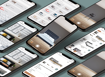 InSP End-to-end application augmented reality branding clean dashboad design ecommerce feature figma furniture app ios mockup modern ui ux