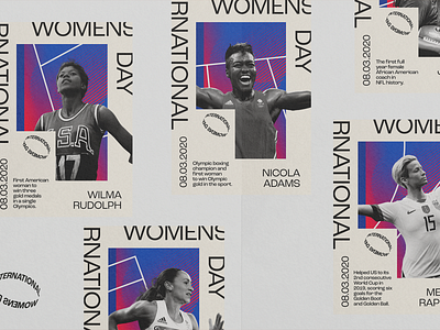 International Women's Day 2020 app athlete branding design digital graphic design illustration international womens day iwd2020 sport sports ui ui design women