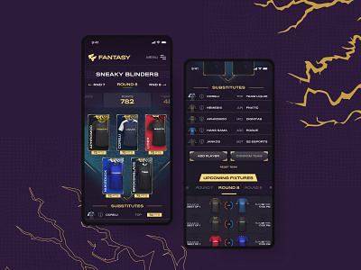 eSports Fantasy Game Mobile Design