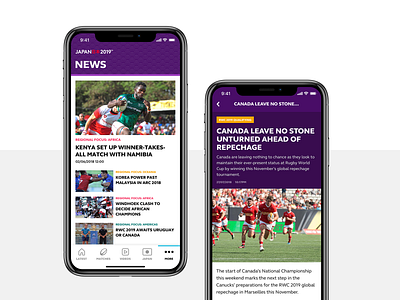 Rugby World Cup 2019 App News