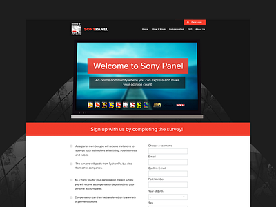 Sony Panel Website