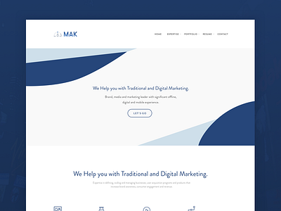 MAK blue ui ux web design web development white