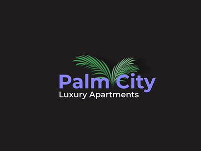 Palm City Logo affinity designer dribble illustration logo