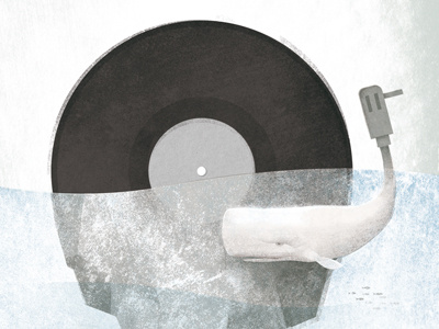 Vinyl Poster I iceberg music poster record texture vinyl whale