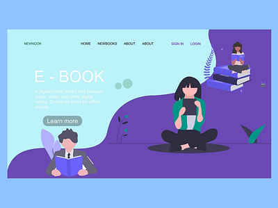 Landing pages for a book service