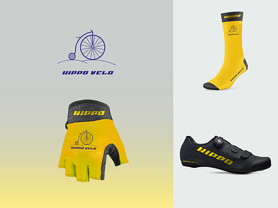 Hippo Velo Branding bicycle branding design graphic design illustration logo penny farting bike typography vector