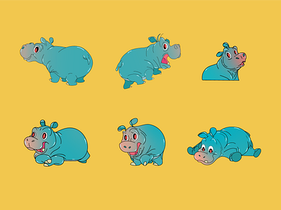 Pump Track Hippo - Merch illustrations