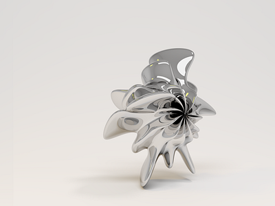 #8 fishytale 3d 3dmodeling 3dsmax abstract chrome design graphic design render rendering sculpting sculpture