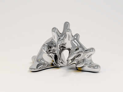 #6 hendgehog 3d 3dsmax abstract chrome design graphic design render rendering sculpting sculpture