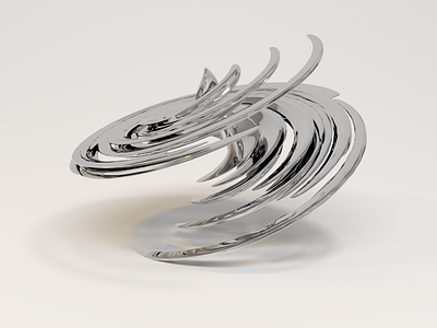#4 spindle 3d 3dsmax abstract chrome design graphic design render rendering sculpting sculpture