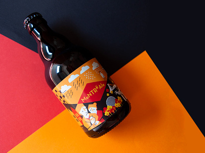 MontreAle Beer Label beer label colorful colorful design geometric illustration label design label packaging