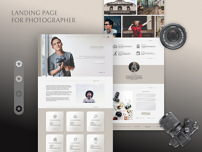 Landing page for photographer figma landing page landing page design landingpage page design photographer ui ui design uidesign uiux web webdesign
