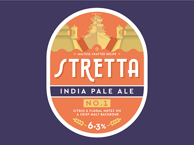 Stretta Craft Beer beer craft design illustration label malta navy packaging sailors ship valletta