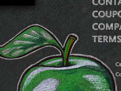 Whole Foods Apple apple art chalk colored pencil footer illustration