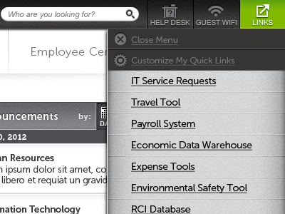 Work In Progress UI buttons desk help icons links menu nav navigation tools ui wifi