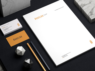 ÁGGELOS (3/4) architect architecture brand brand design brand identity branding business card design logo stationery visual identity