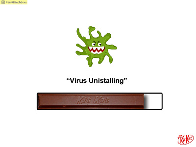 Creative Ad made for KitKat - (Logo Play) advertising art branding coronavirus designer dribble graphicdesign illustration india lockdown logo modi quarantine virus visual design