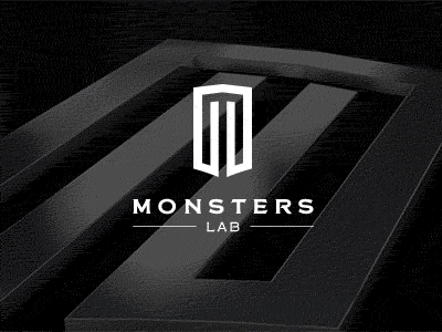 Monsters'Lab - New logo & identity 3d animation branding c4d dark elegant identity logo luxury metal monsters realistic