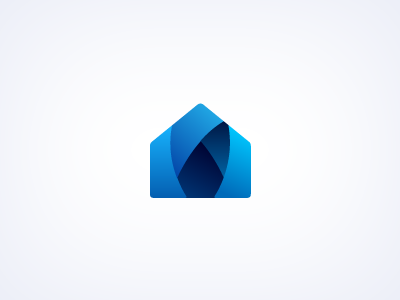 Logo deep geometry gradients home house logo